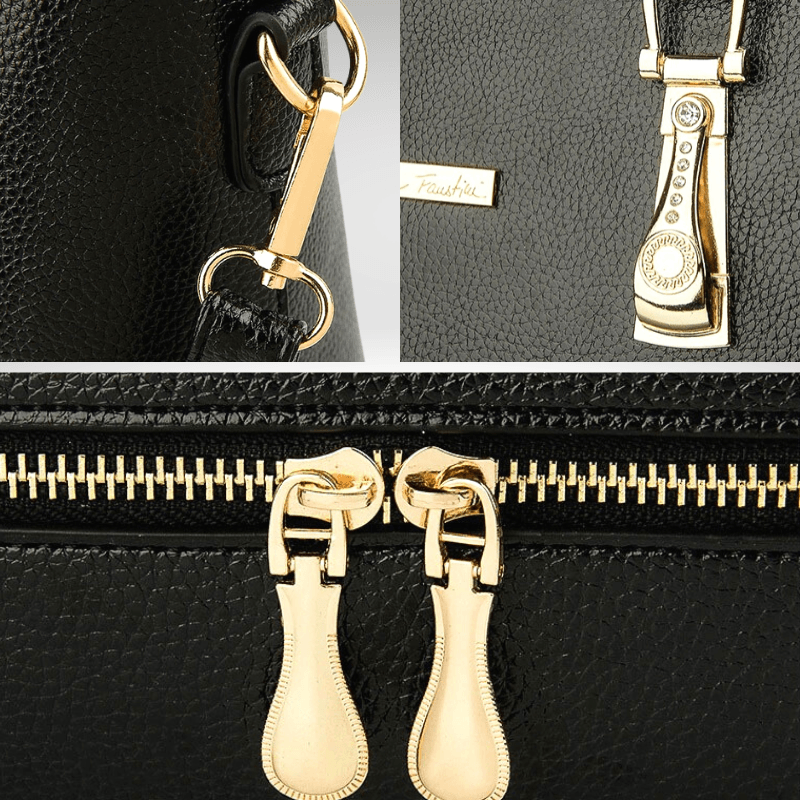 Zip Front and Back Small Tote Handbag